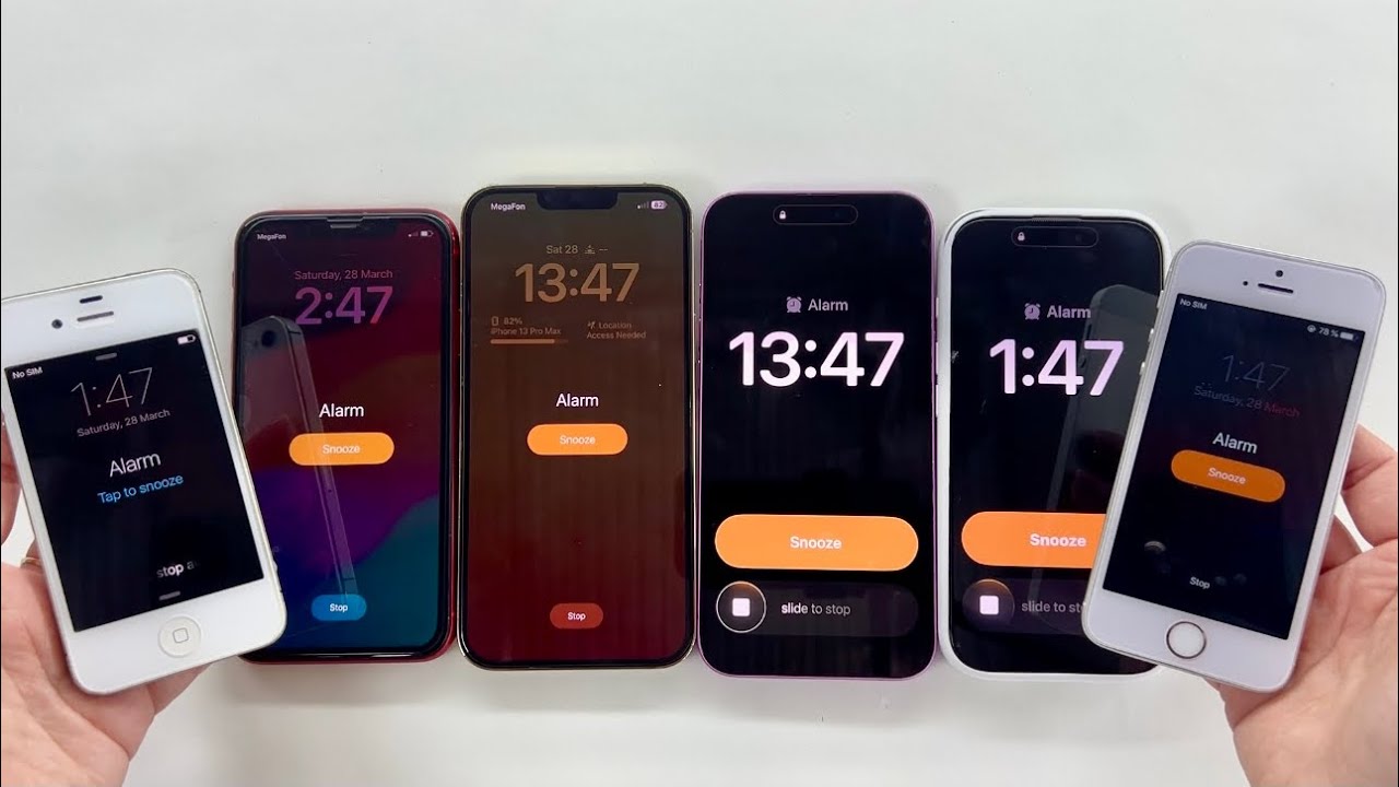 iPhone 16 Plus + 13 ProMax + 15 ProMax + iPhone XR + iPhone 4S + iPhone 5S Alarm Clock and Timer 