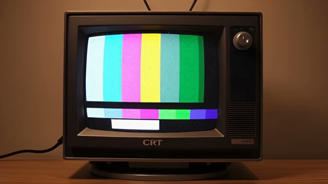 Vintage CRT TV  free stock video