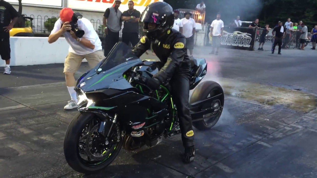 Kawasaki H2 Drag Racing!! RARE!