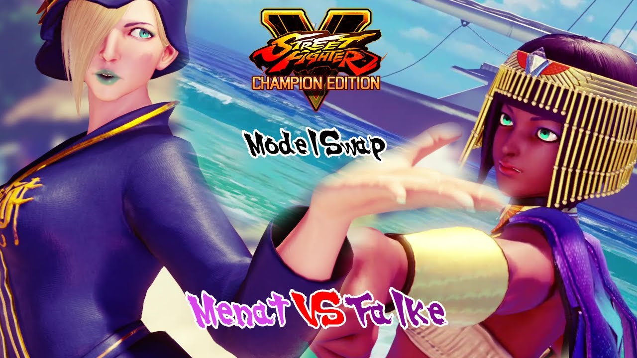 Menat VS Falke: Street Fighter 5 Model Swap Gameplay (PC MODS)