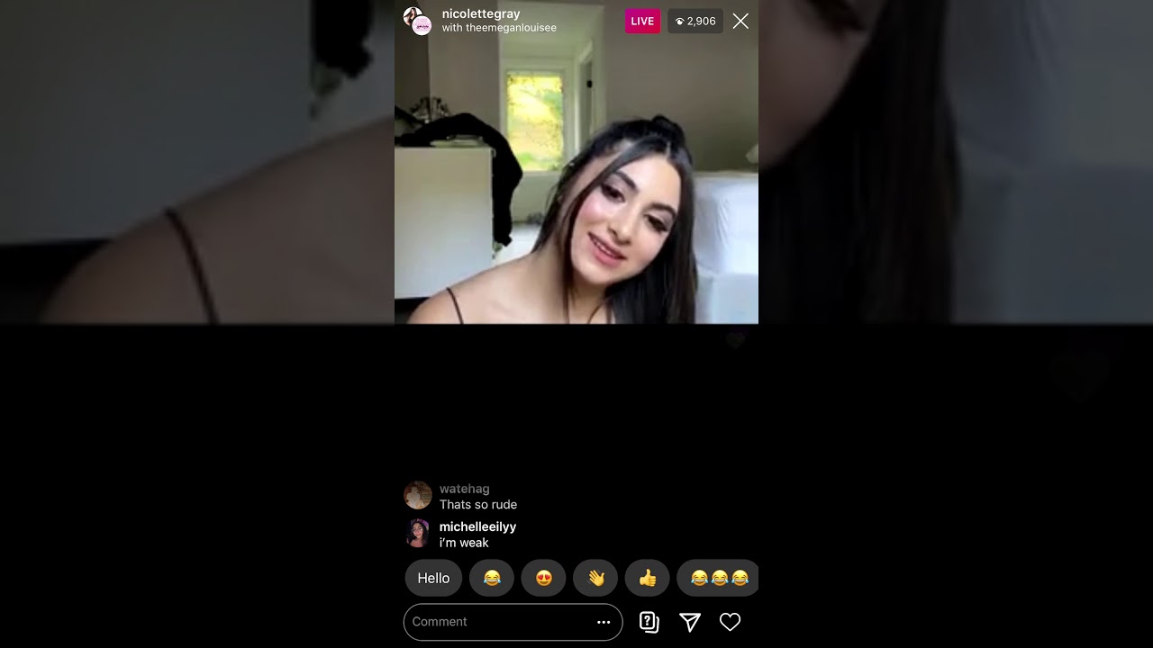 Nicolette Gray goes live with Thee Megan Louisee on Instagram Live