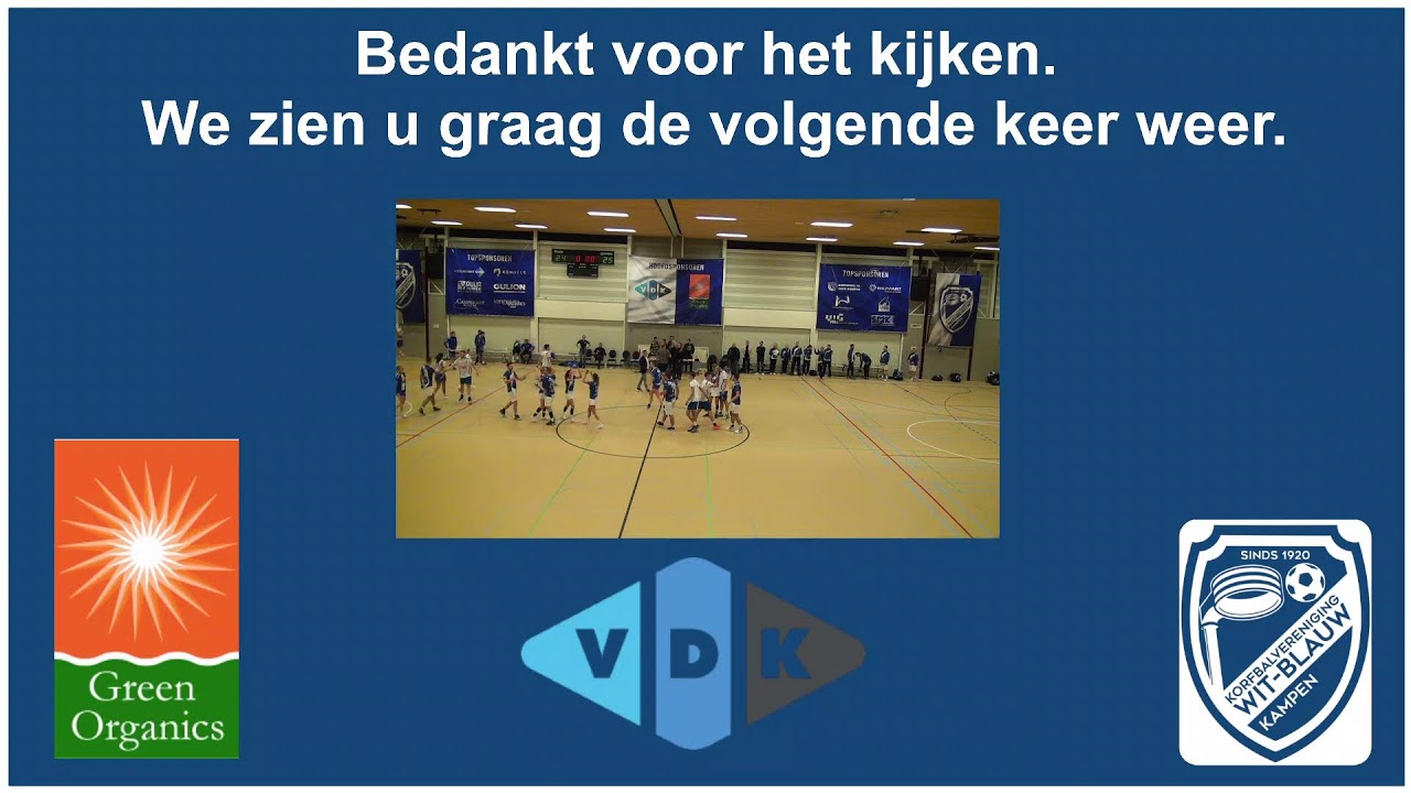 Wit-blauw/Green Organics 1 vs. Dindoa 1 (live)