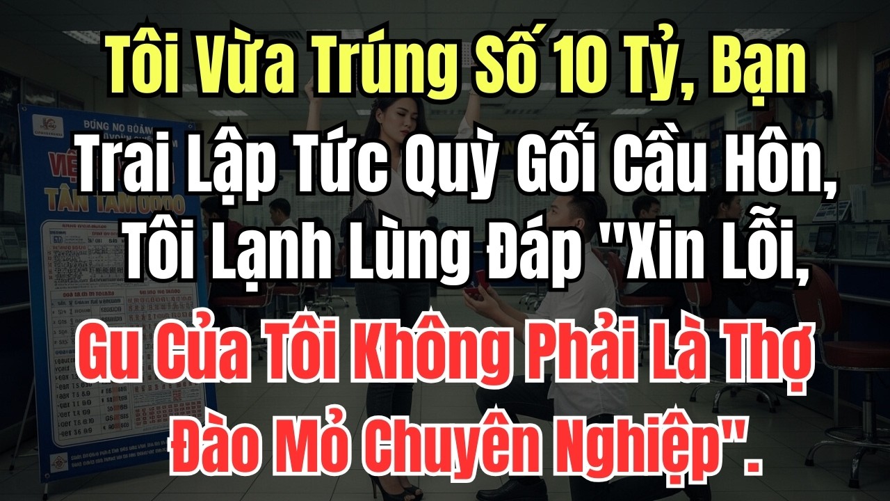 Tôi Vừa Trúng Số 10 Tỷ, Bạn Trai Lập Tức Quỳ Gối Cầu Hôn, Tôi Lạnh Lùng Đáp 