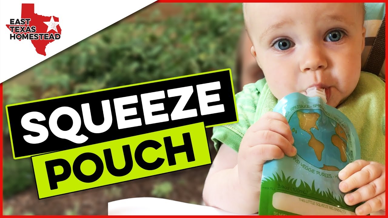 Nature's Little Squeeze Pouch Review | Reusable Baby Food Pouches | #EastTexasHomestead