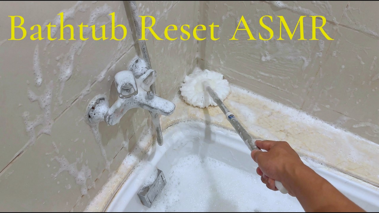 Silent Bathtub Deep Clean ASMR 🛁 | POV Bathroom Reset | No Music