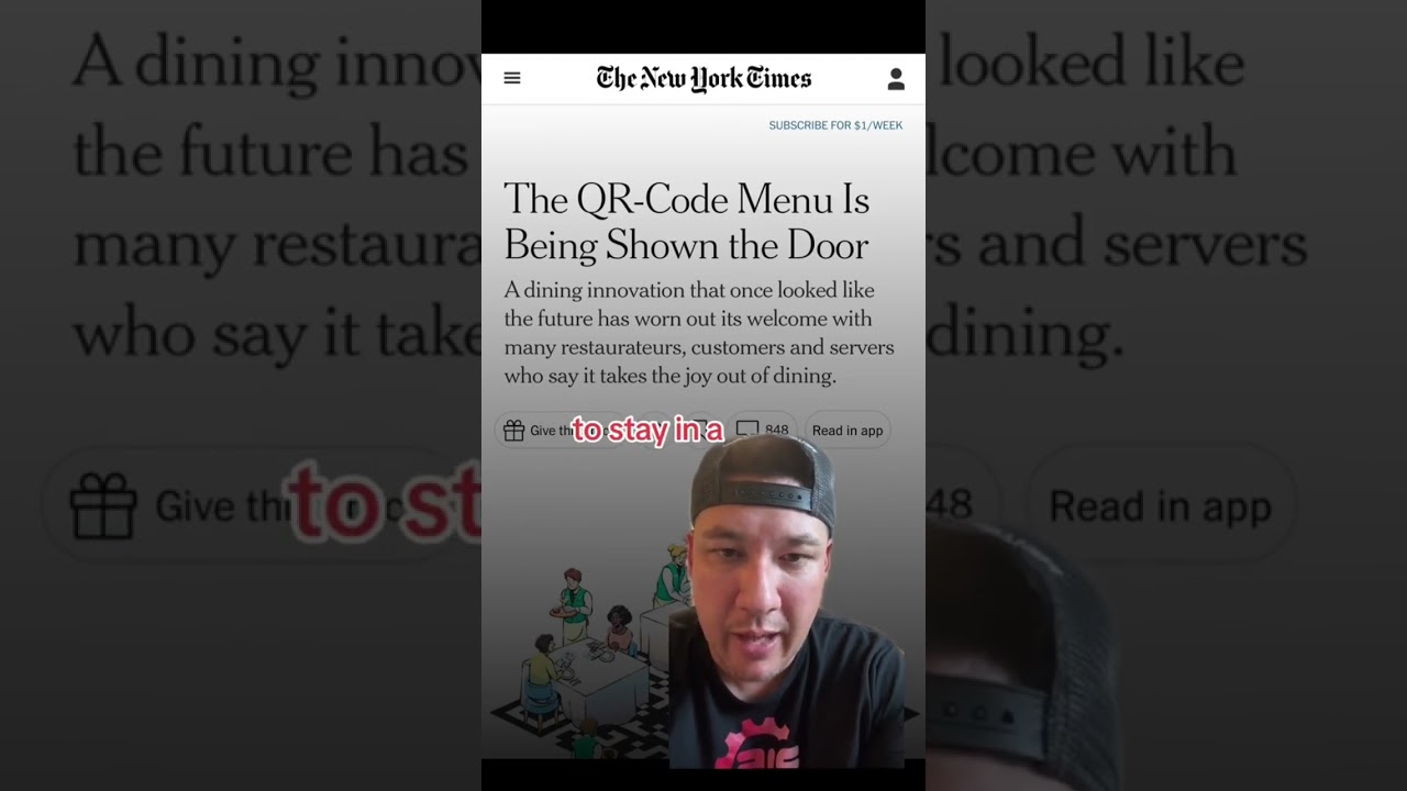 86 QR-Code Menus? 