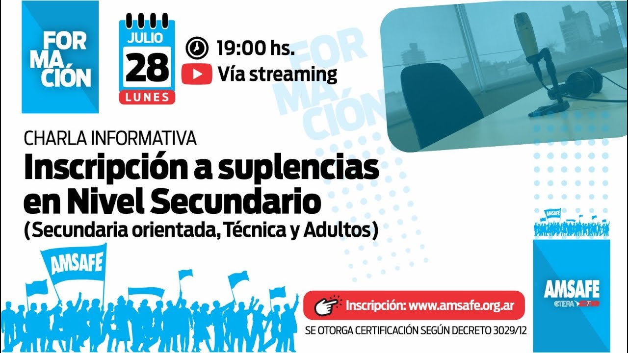 AMSAFE Directo FORMACIÓN: "Inscripción a suplencias en Nivel Secundario"