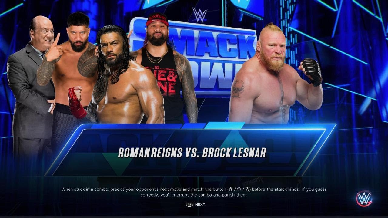 WWE 2K23 - Roman Reigns vs Brock Lesnar - PS5 Gameplay