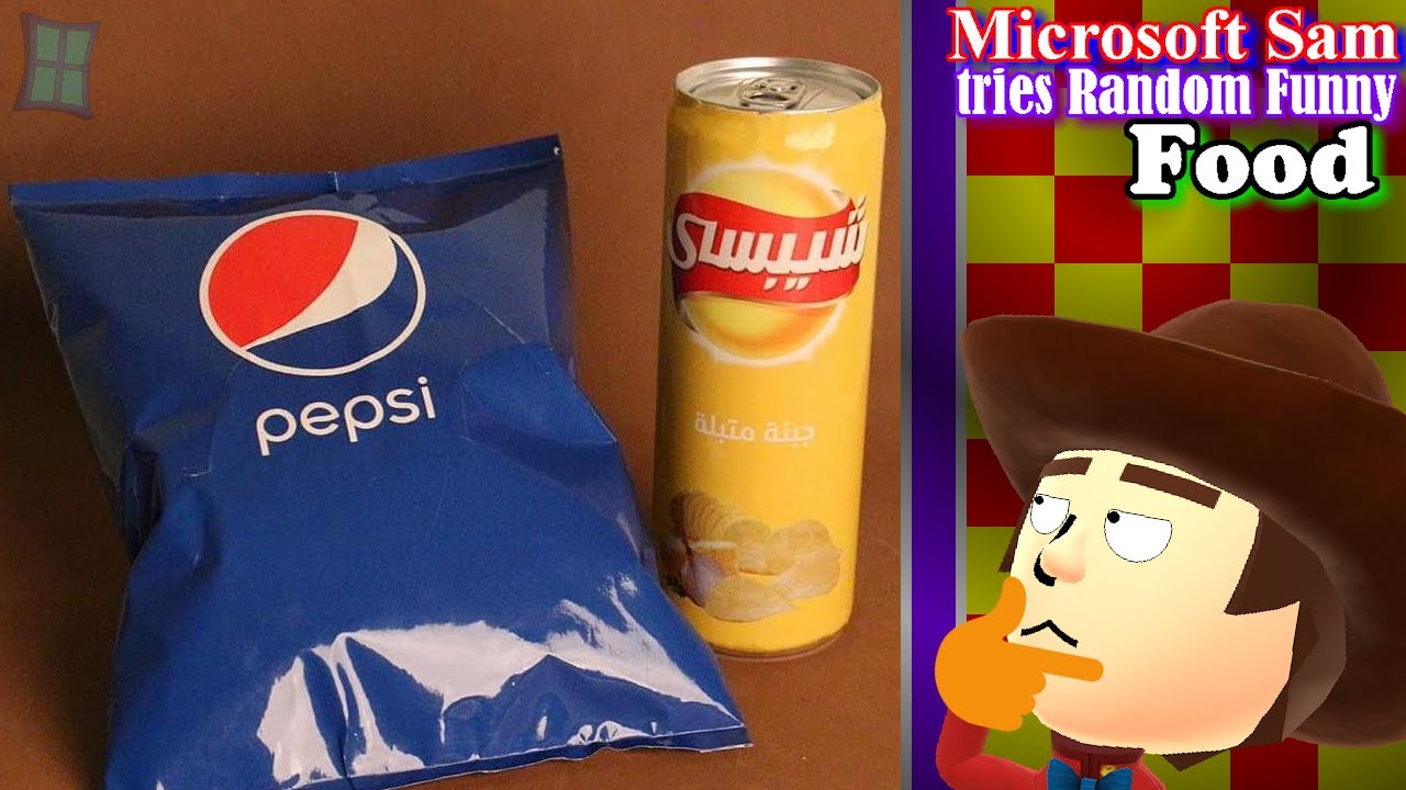 Microsoft Sam tries exotic food