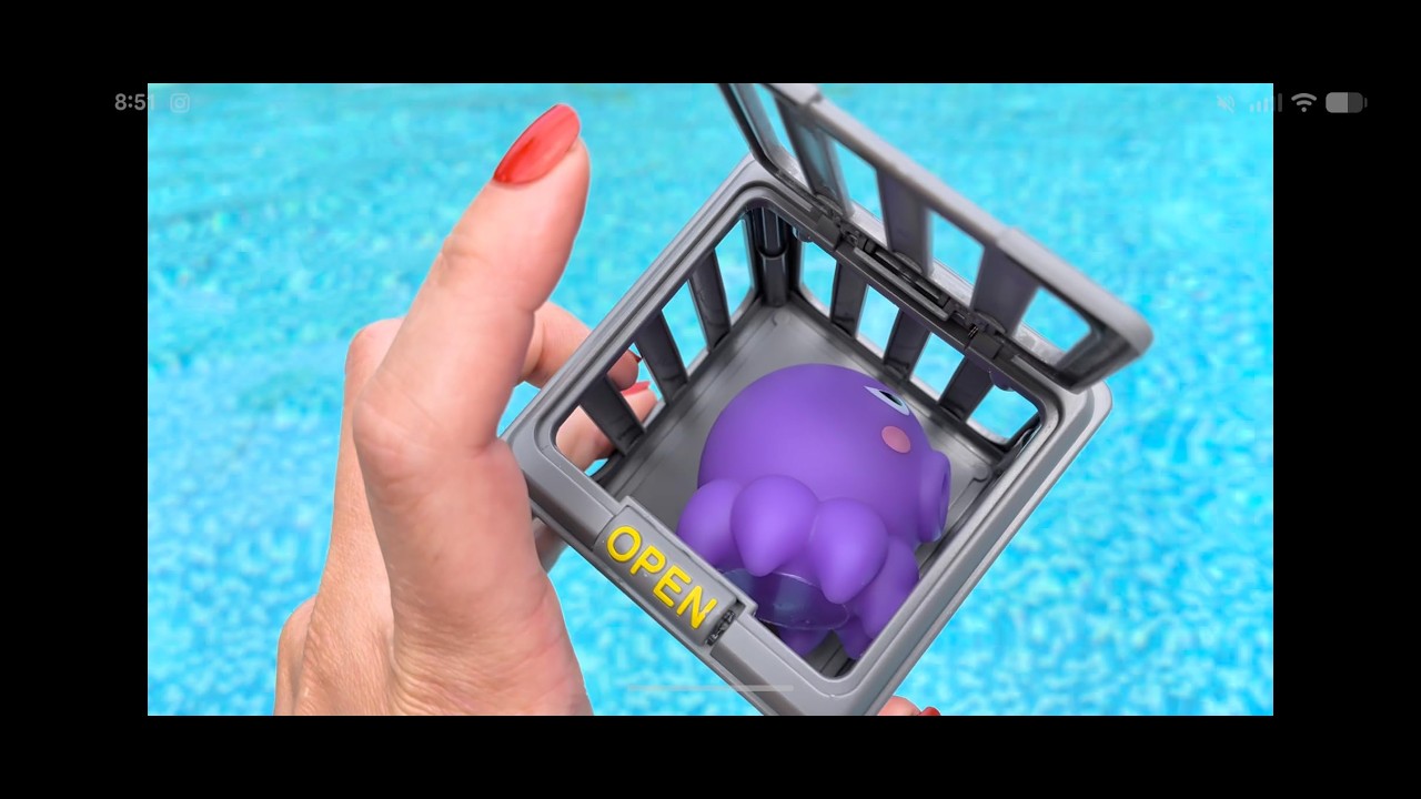 Funscape Kids Pool Diving Toys, Water Swimming Dive Pool Game, Toddler Bath Toy Play Set W/ Fish Box