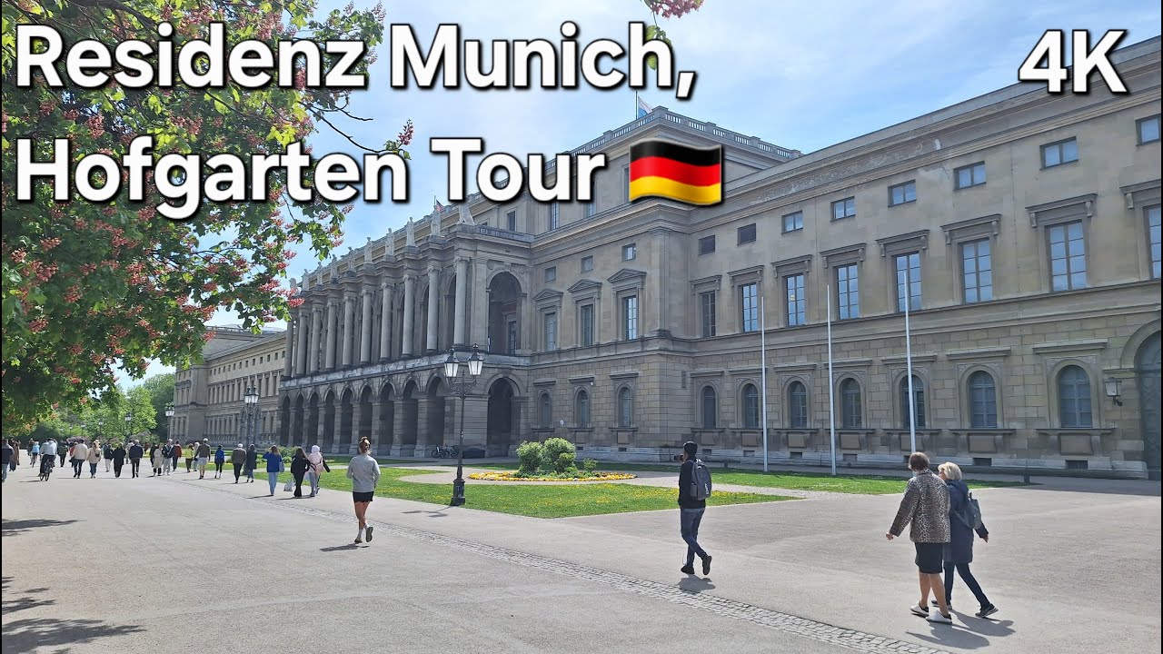 Residenz Munich, Hofgarten 4K Tour 🇩🇪 Residence Palace, Court Garden | Beautiful Tourist Attraction
