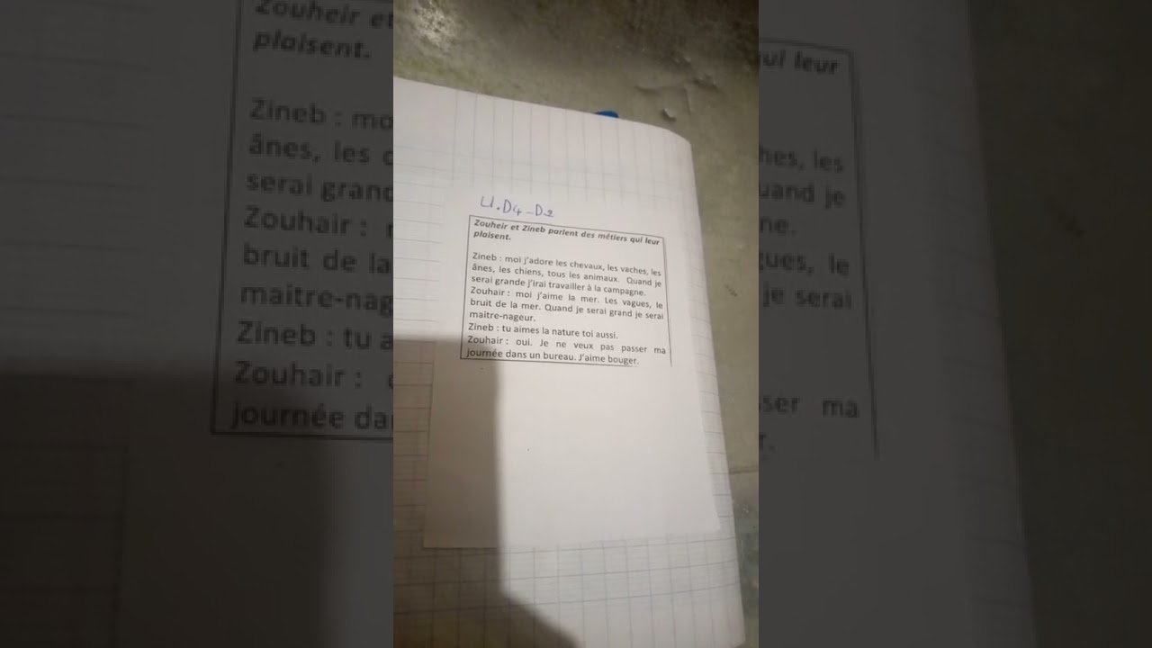 zouheir et Zineb parlent des métiers qui leur plaisent.