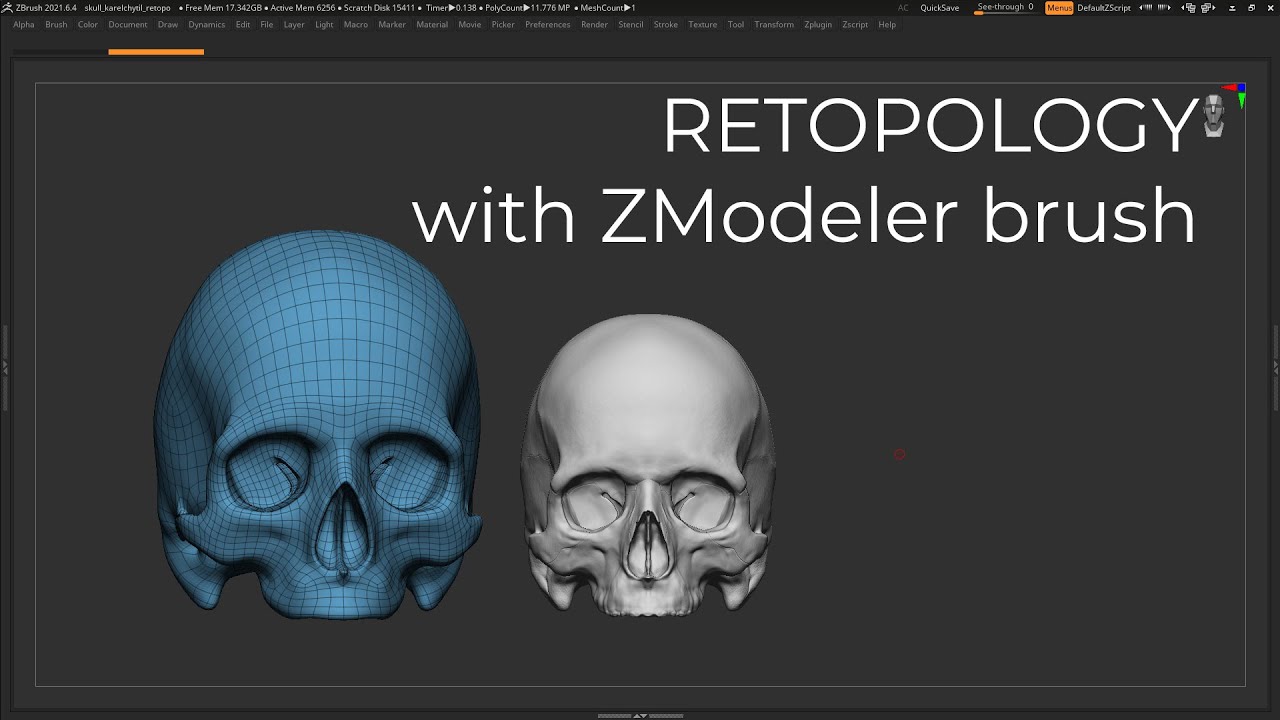 ZBrush: Retopology with ZModeler