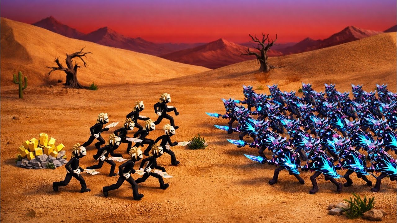 Stick War Legacy - Swordsman vs 100 Spearmen