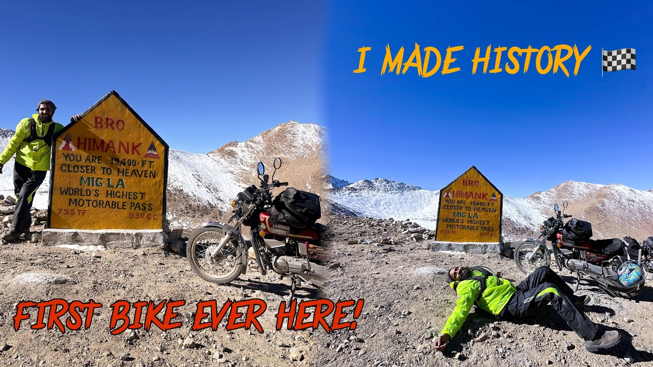 FIRST Motorcyclist to Cross Migla Pass!🏍️| Newly Opened Highest motorable Road | Yamaha RX135 