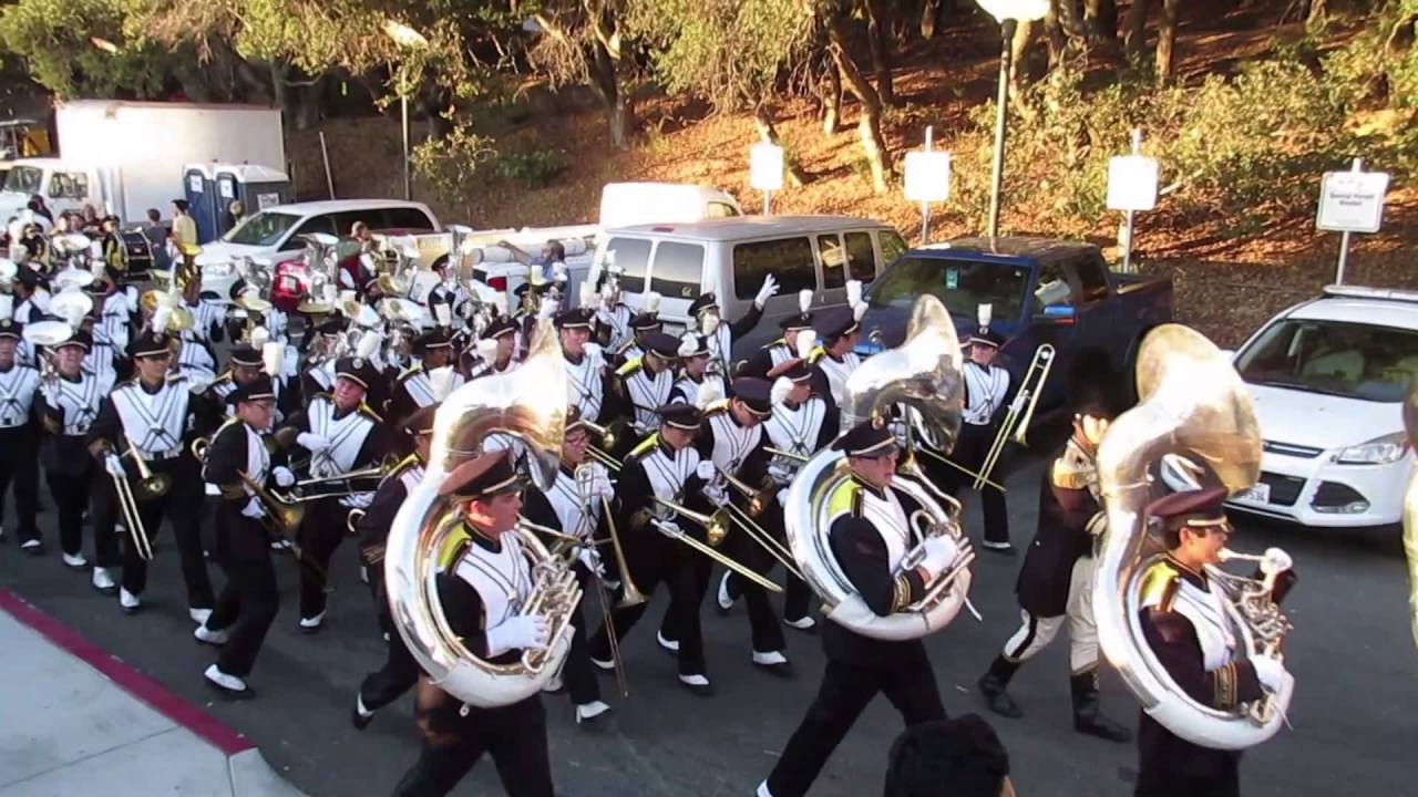 Cal Band march to Memorial Stadium vs. Texas 2016 Berkeley California