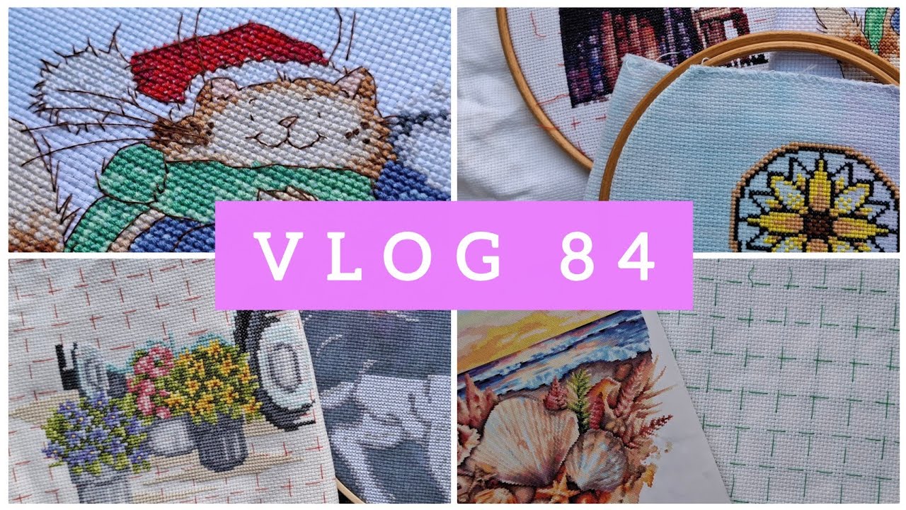 Vlog 84 i problemy techniczne, trochę backstitch'a i będzie nowy start! #haftkrzyżykowy 