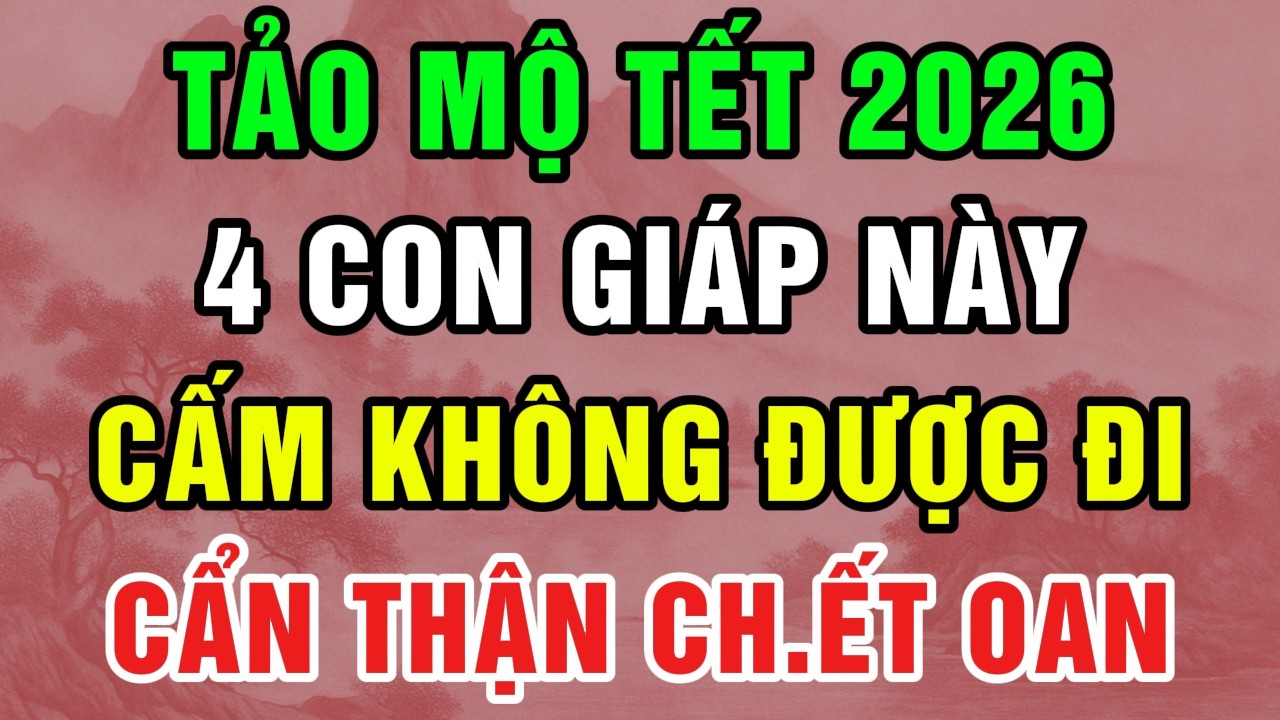 PHẬT DẠY CẤM 4 CON GIÁP NÀY ĐI TẢO MỘ TRƯỚC TẾT 2026 KẺO ỐM ĐAU HAO TÀI #loiphatday #phongthuy