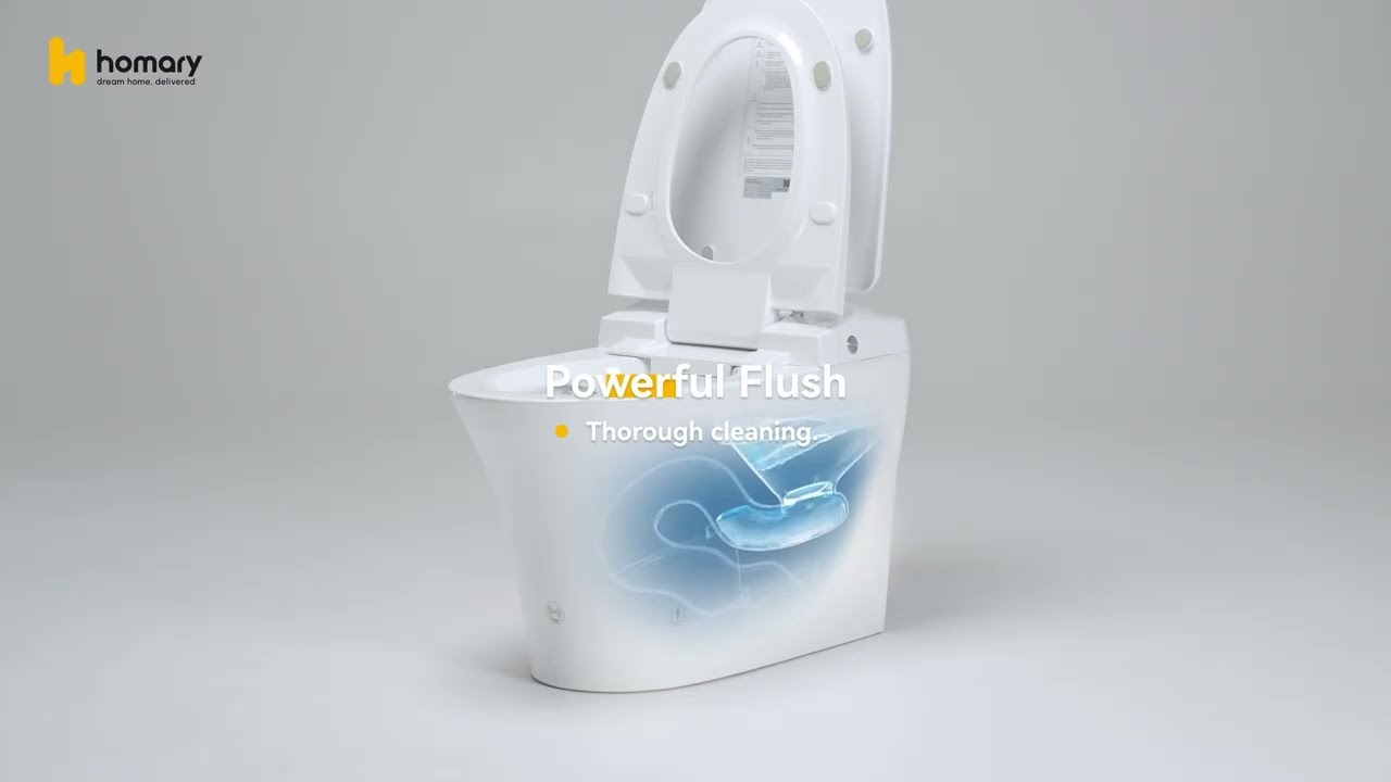 Homary l Upgrade Your Bathroom with a Self-Cleaning Smart Bidet Toilet