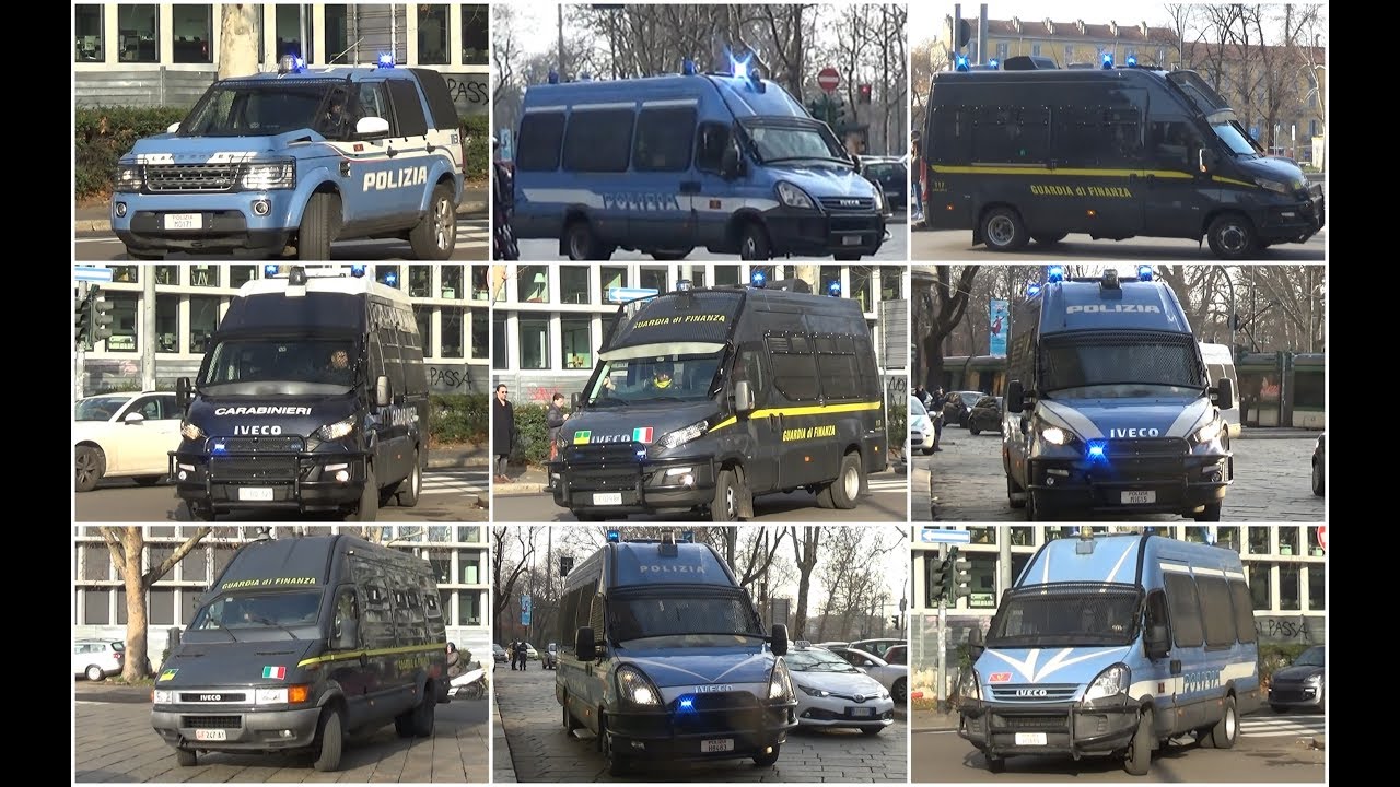 [COMPILATION] Mezzi per Ordine Pubblico PS/CC/GDF in Emergenza // Italian Riot Police Responding