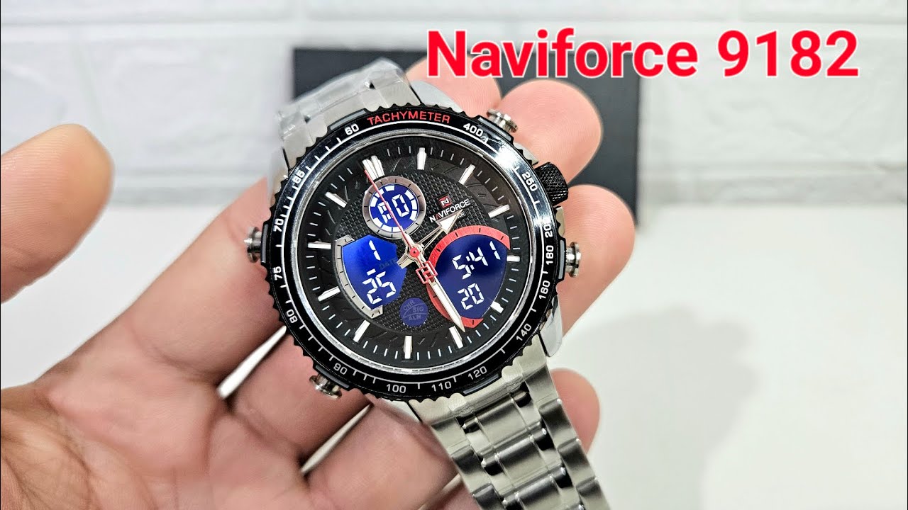 Relógio Naviforce modelo 9182 - Relógio Masculino Importado Digital e Analógico