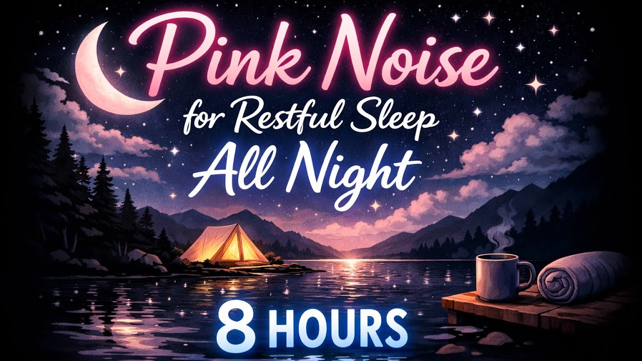 Pink Noise for Restful Sleep All Night (8 Hours)