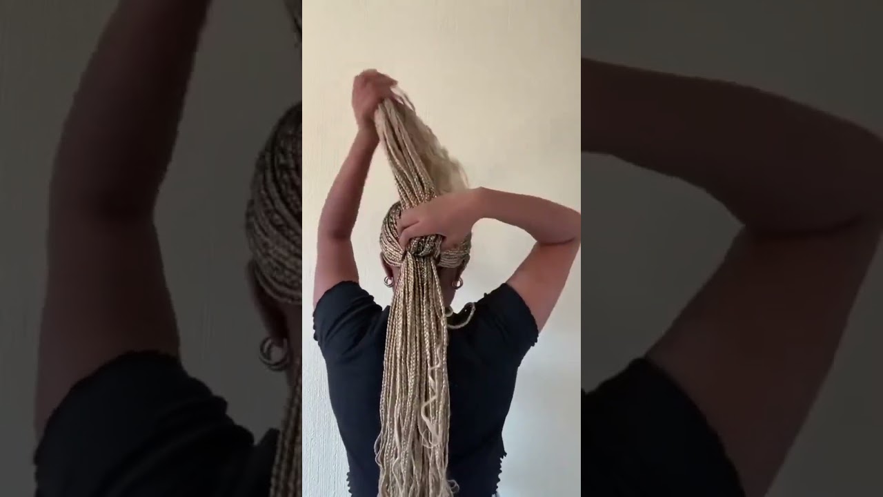 Quick and easy way to style your braids with a claw clip! 😍 🎥 credit: Follow her for cute hair video
