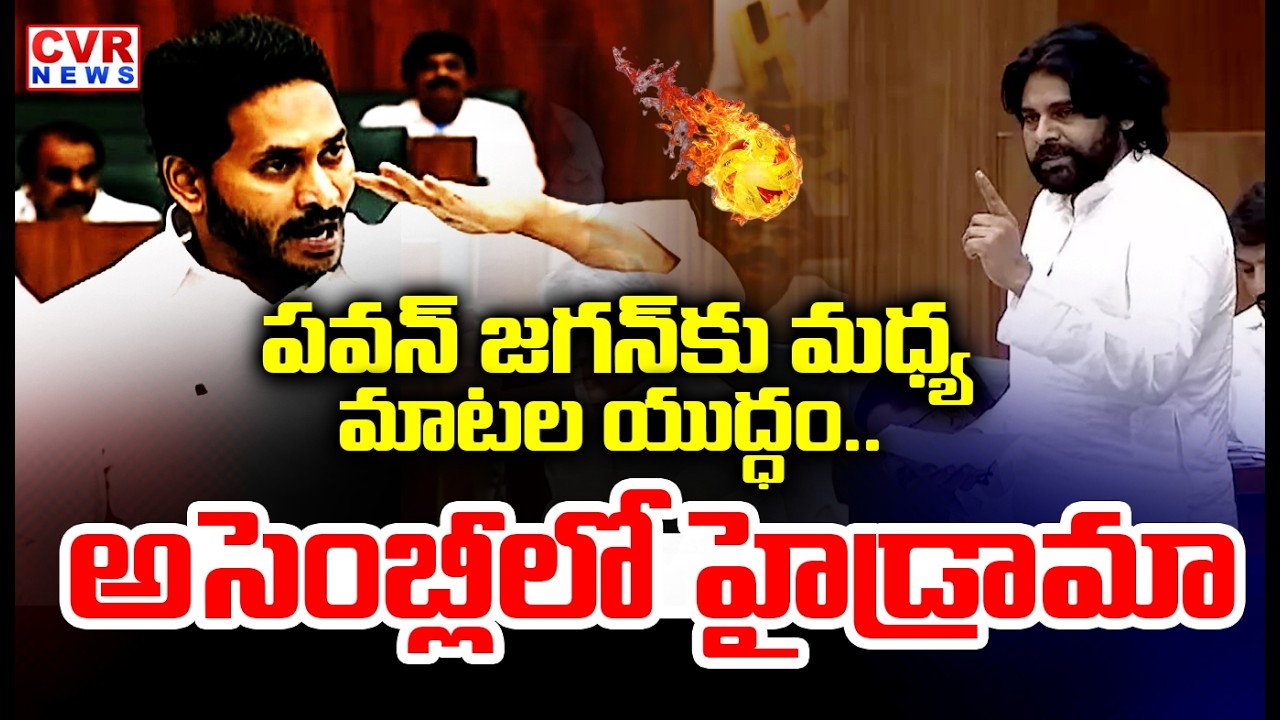 పవన్, జగన్ కు మధ్య మాటల యుద్ధం | YS Jagan VS Pawan Kalyan In Assembly | CVR News