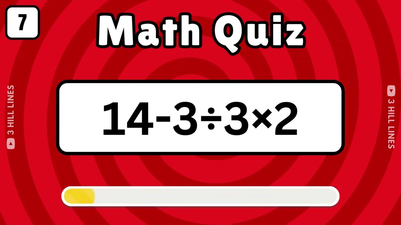 Basic Math Quiz | BODMAS | Good for brain ➕➖✖️➗🟰