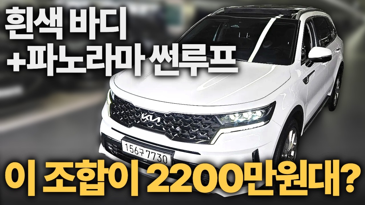 MQ4 쏘렌토 흰색 / 파노라마 썬루프 조합 2200만원대 살 수 있으세요?ㅣ중고차 뭔차살카 MQ4 쏘렌토
