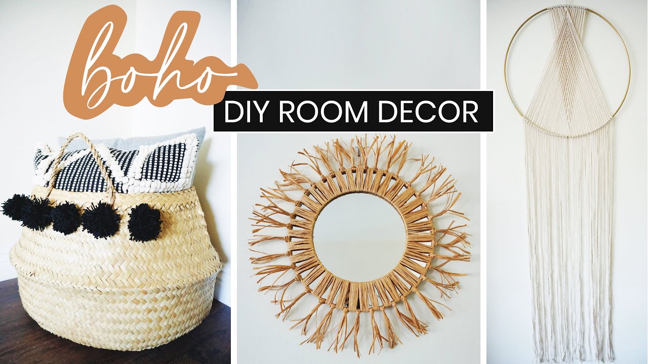 DIY BOHO ROOM DECOR on a budget // Anthropologie and Urban Outfitters Inspired