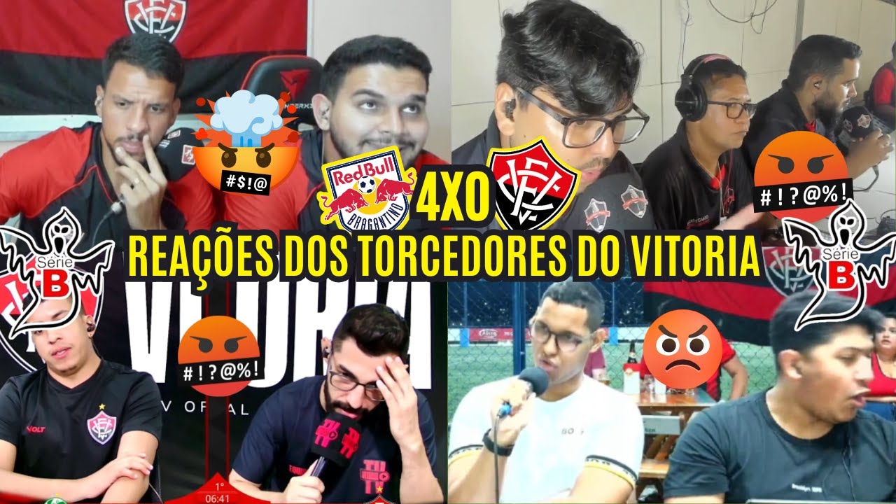 REA&Ccedil;&Otilde;ES DOS TORCEDORES DO VITORIA REVOLTADOS COM GOLEADA DE 4 A 0 PRO BRAGANTINO - BRASILEIR&Atilde;O 2025