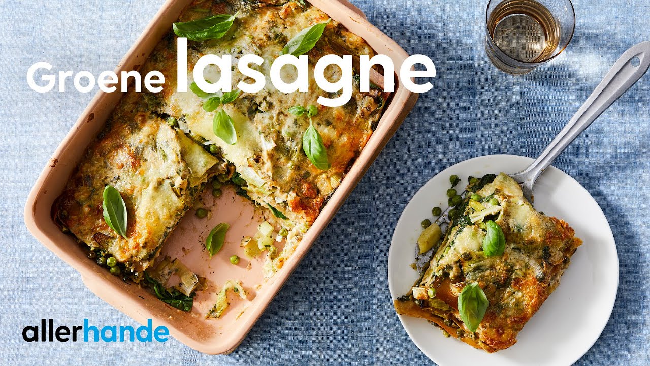 Vegetarische lasagne met spinazie, tuinerwten en mozzarella | Recept | Allerhande