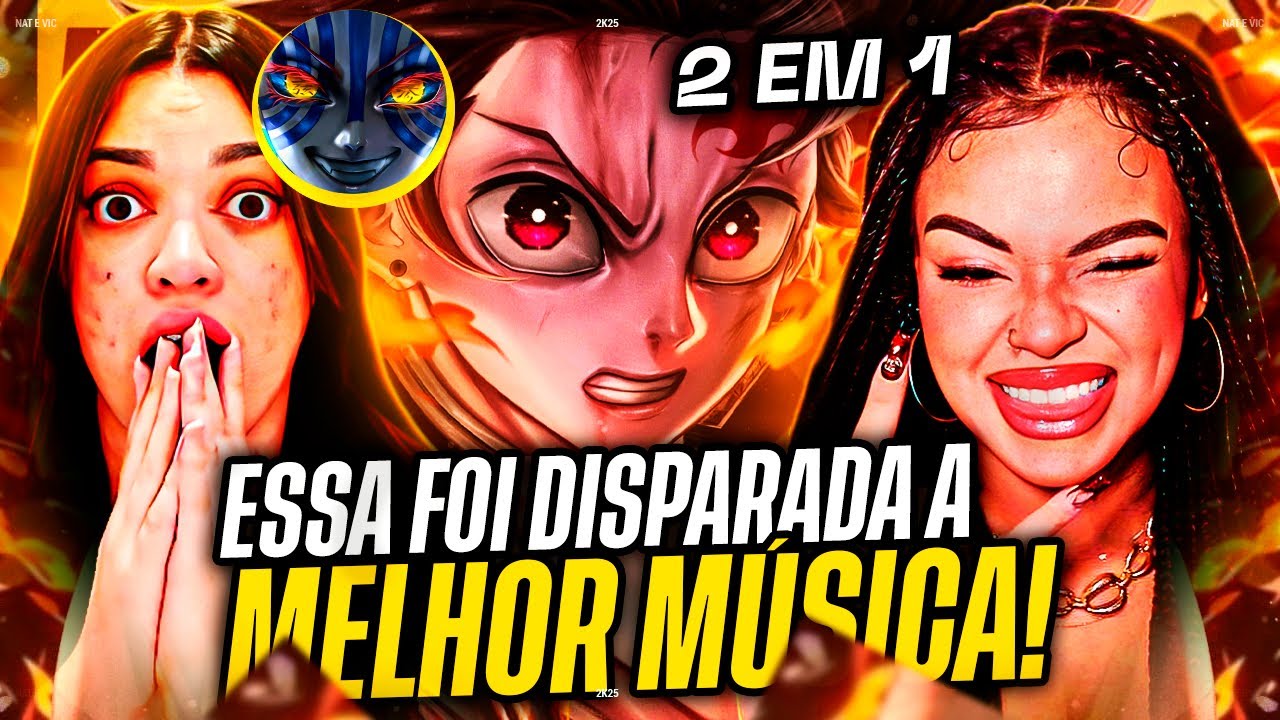 2 EM 1 - MHRAP: Tipo Akaza 😈 & Vibe Tanjiro 🟢 (Demon Slayer) | [REACT]