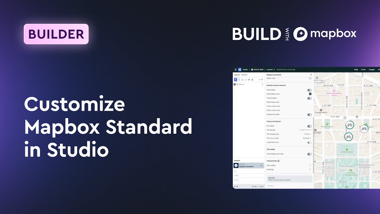 Настройте Mapbox Standard в Studio