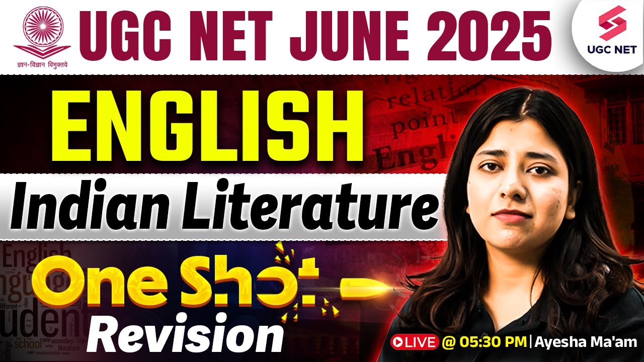 Indian Literature for UGC NET June 2025 | UGC NET English Literature Classes by Ayesha Mam