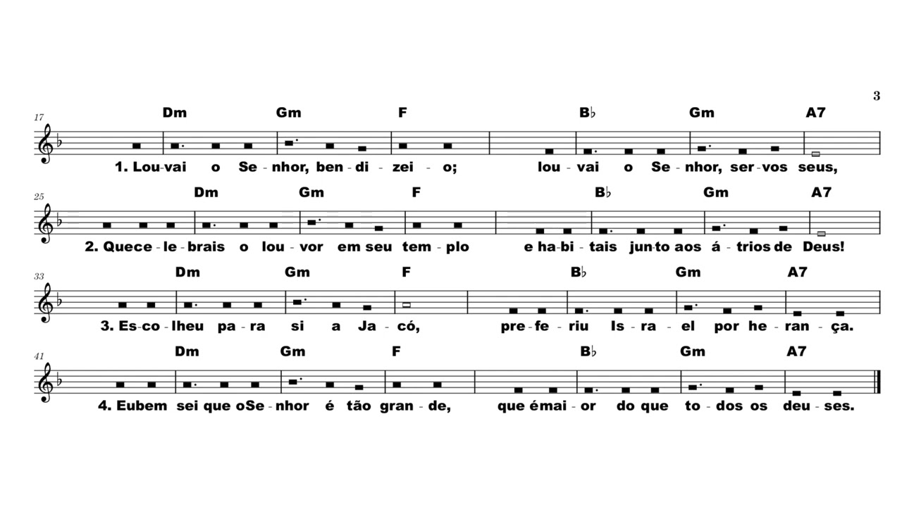 Louvai o Senhor porque é bom Ofertório IV Domingo da Quaresma Salmo 134(135)