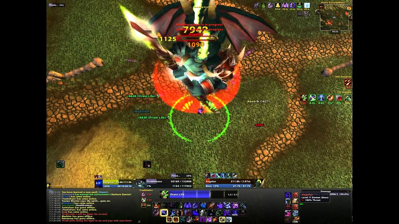 Warlock solo Hyjal Summit full clear