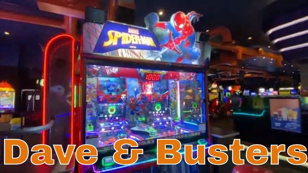 Dave & Busters Arcade - New Spiderman Coin Pusher Game, Jackpot Win