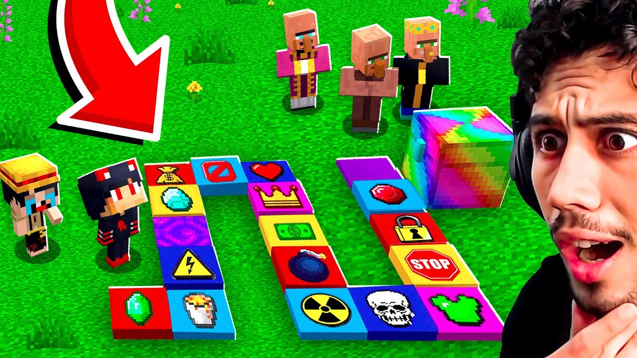 اكتشفنا صندوق ملون عملاق للقرويين في قرية ماين كرافت !!؟