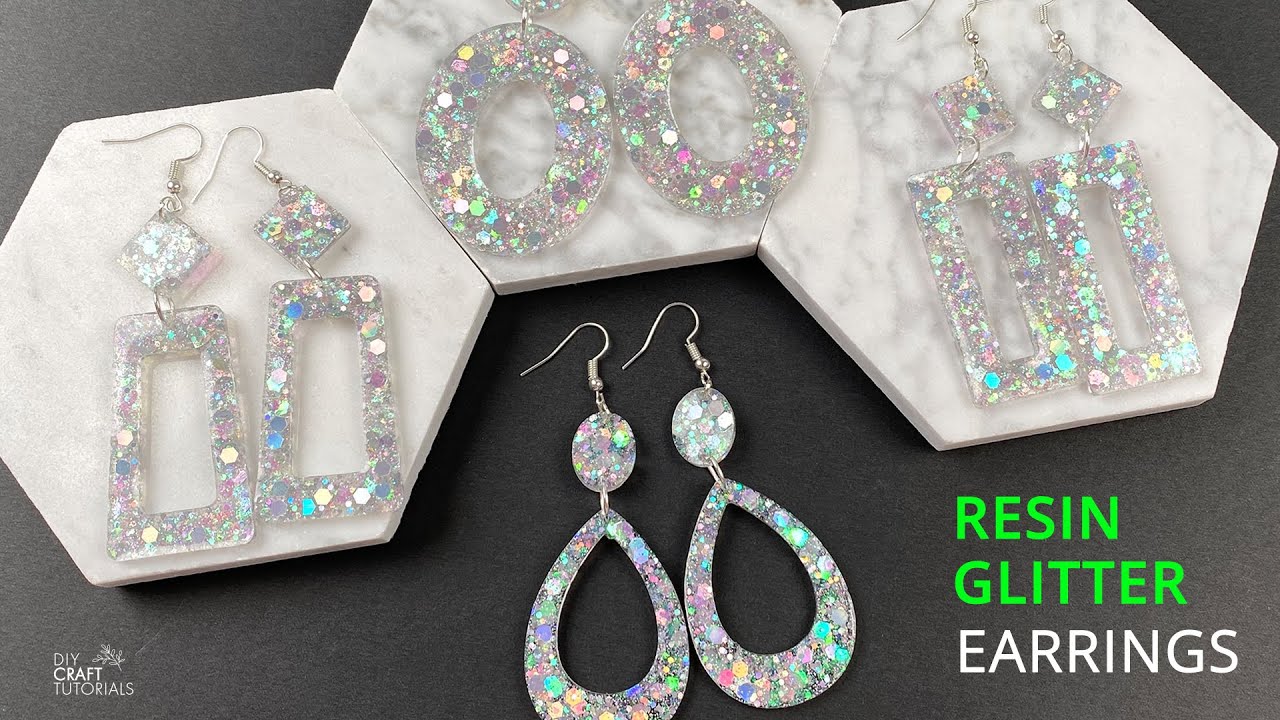 EASY RESIN GLITTER EARRINGS YOU HAVE TO TRY! DIY Craft Tutorials