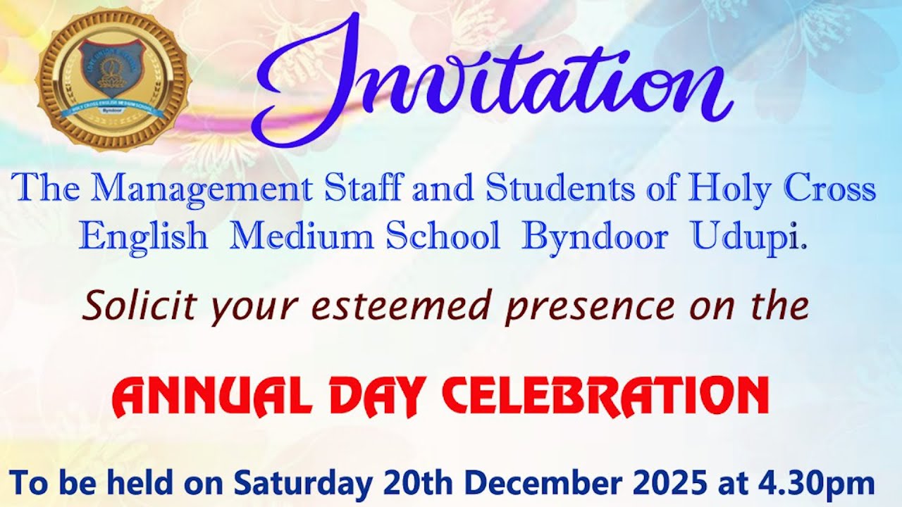 Annual Day Celebration | Holy Cross English Medium School, Byndoor.