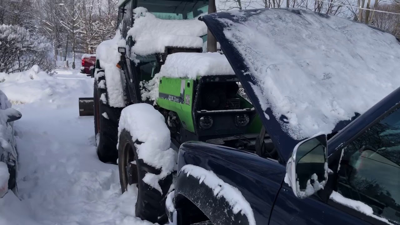 Snow removal with my deutz dx3.90