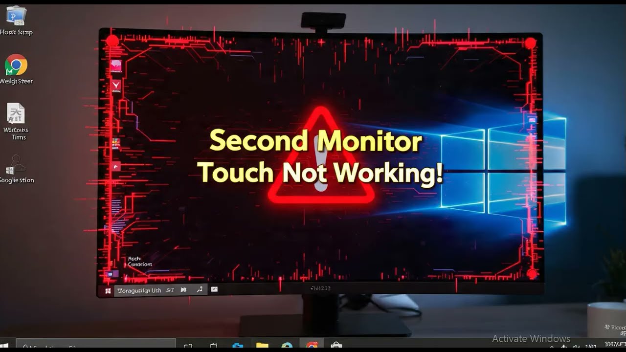 Get Rid of second monitor touchscreen not working on Windows 10 desktop
