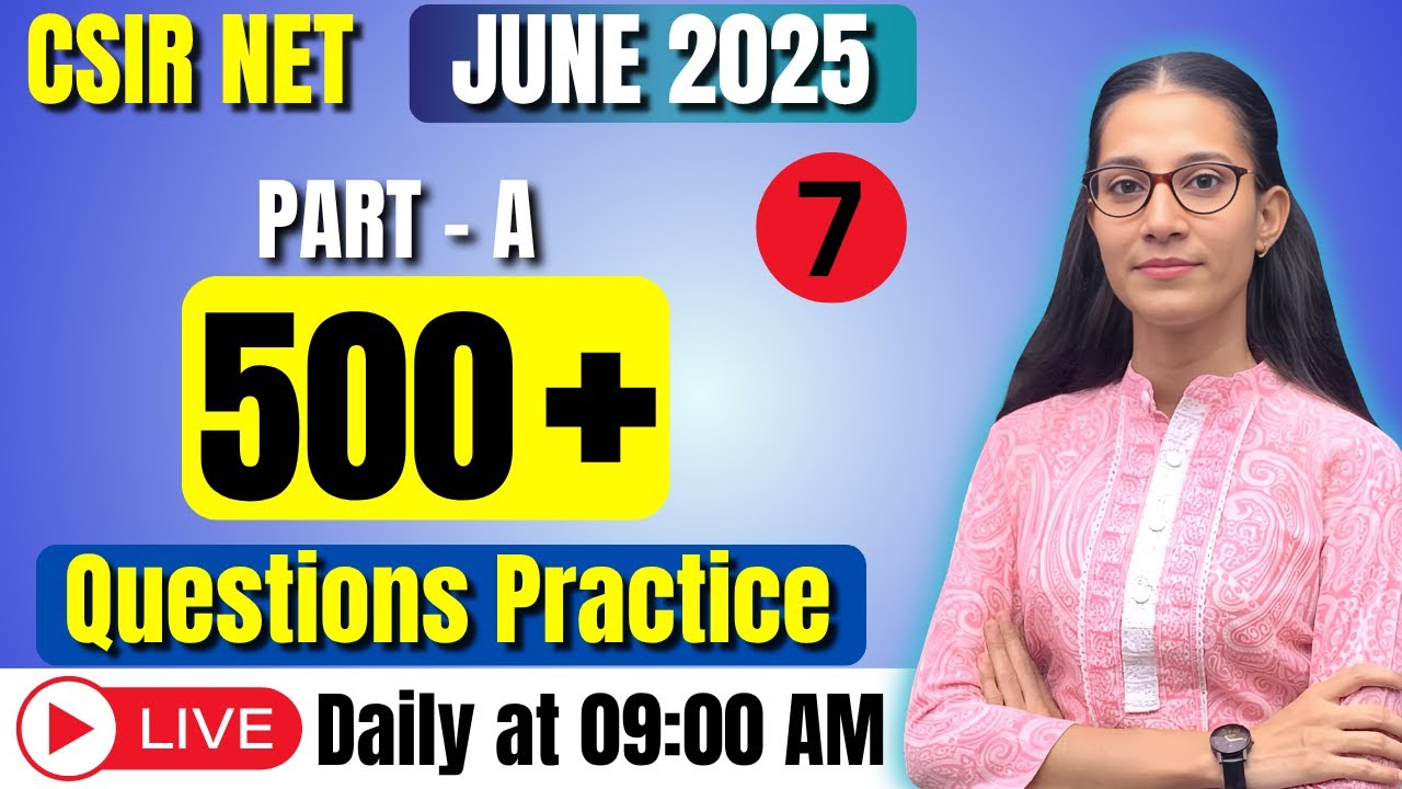 PART-A QUESTION PRACTICE-7 | CSIR-NET LIFESCIENCE JUNE 2025 