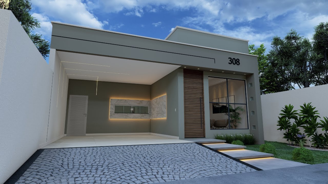 PROJETO DE CASA 3 QUARTOS COM SU&Iacute;TE E CLOSET