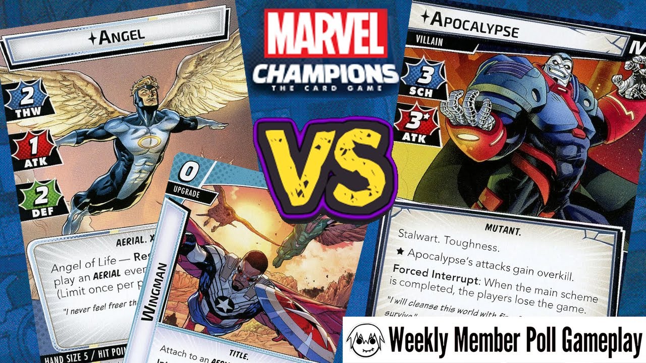 ANGEL vs APOCALYPSE (Expert) Marvel Champions Playthrough | Aerial Wingman Leadership