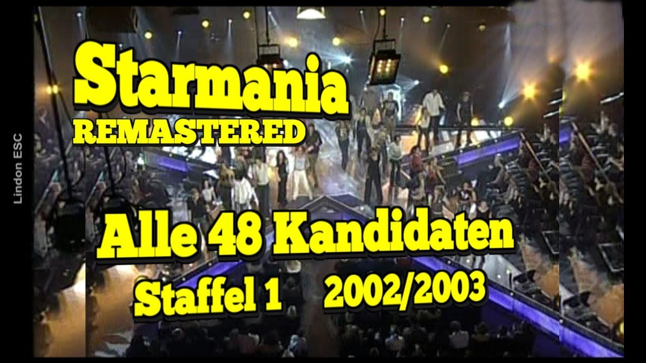 Starmania REMASTERED Alle 48 Kandidaten Staffel 1 2002/2003