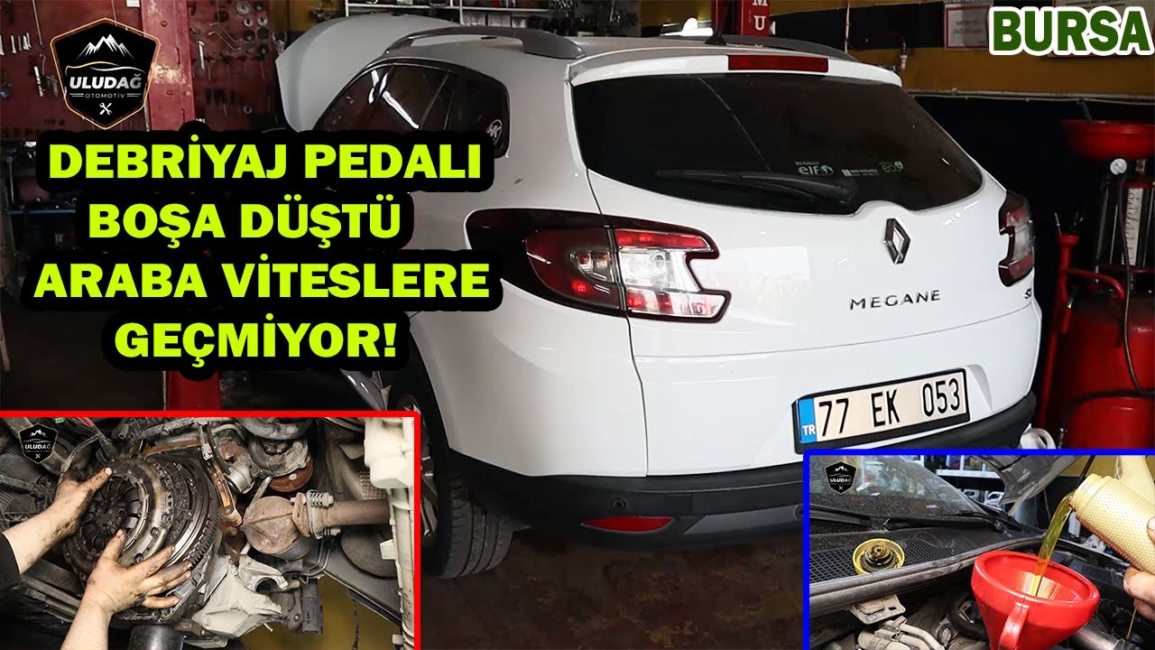 RENAULT MEGANE 3 BASKI BALATA DEĞİŞİMİ VE YAĞ BAKIMI (Araba Viteslere Geçmiyor!)