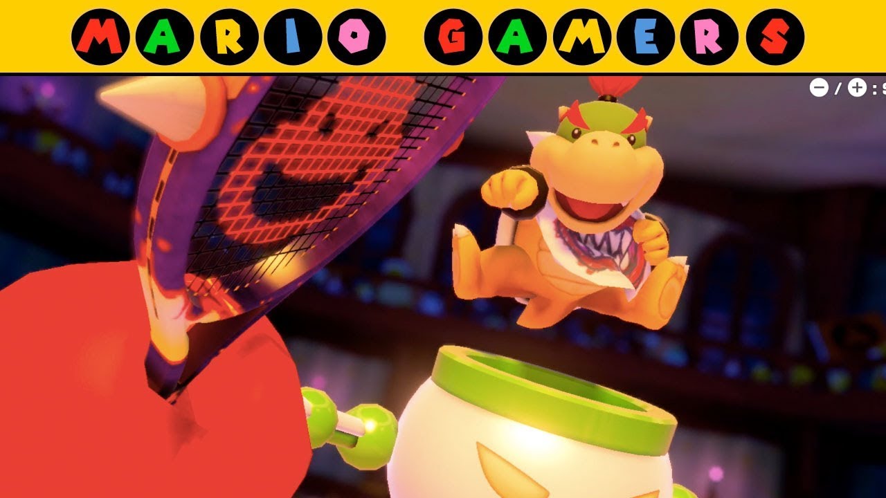 Mario Tennis Aces - Bowser Jr vs Boo (Free Play) | MarioGamers